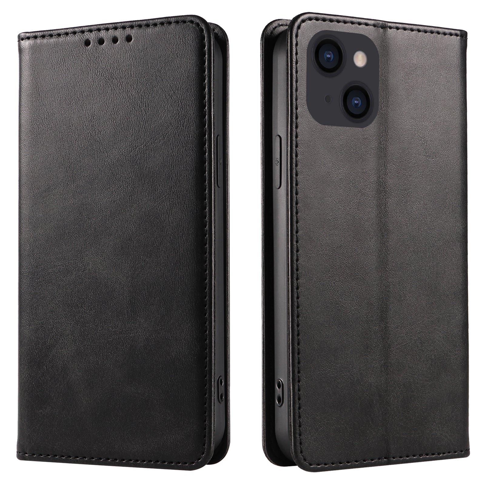 For iPhone 14 Plus Wallet Phone Cover Calf Texture Auto-absorbed Magnetic Leather Stand Phone Case For iPhone 14 Plus Wallet Phone Cover Calf Texture Auto-absorbed Magnetic Leather Stand Phone Case